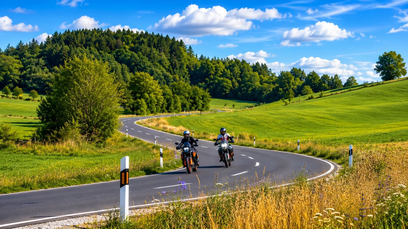 Motorcycle tour through the Thuringian Rhön